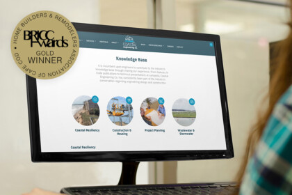 Coastal engineering company website bricc award