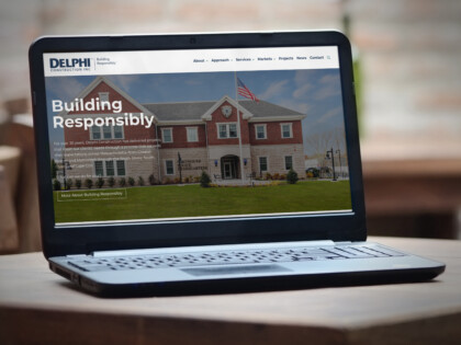 Delphi website design mockup